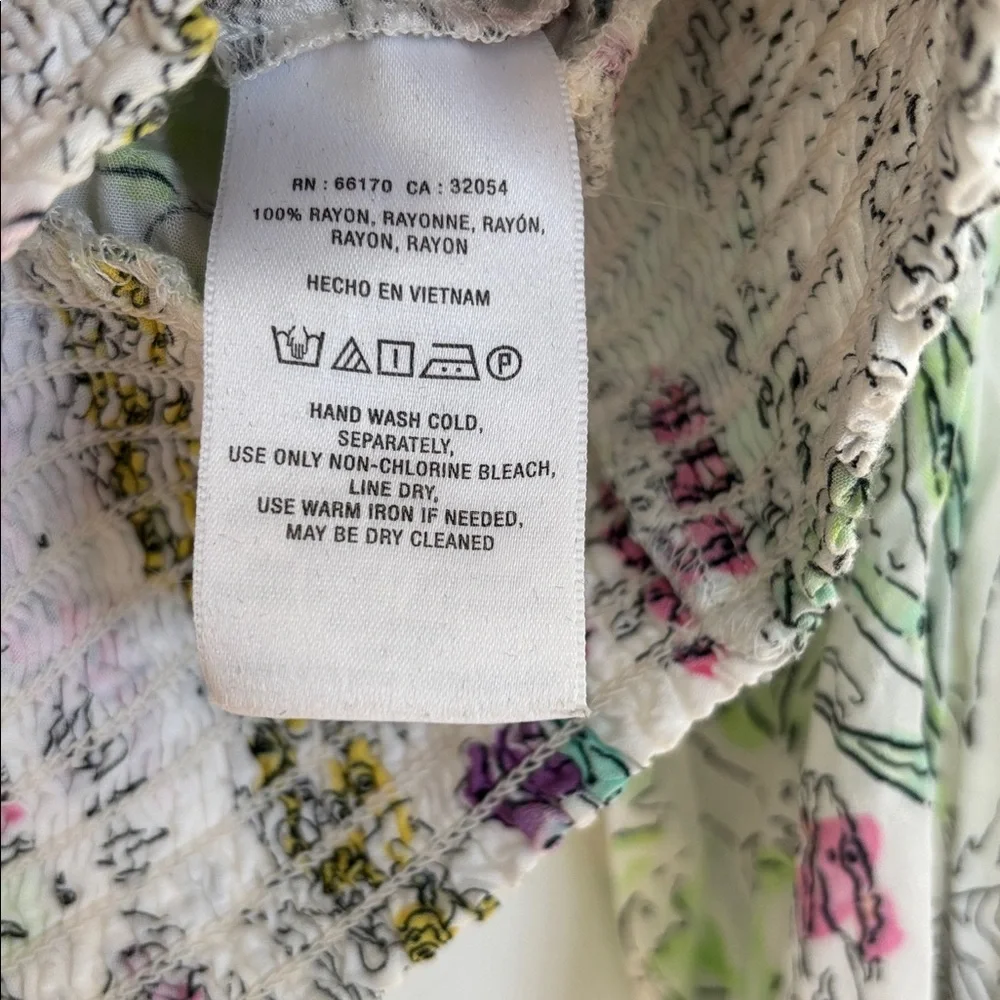 Anthropologie Maeve Jungle Rosa Blouse in Ivory